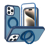 Custodia protettiva magnetica in silicone anti-caduta per telefono con supporto girevole a 360°, For iPhone 17, For iPhone 16 Pro Max, For iPhone 16 Pro, For iPhone 16 Plus, For iPhone 16, For iPhone 15 Pro Max