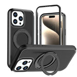 Custodia protettiva magnetica in silicone anti-caduta per telefono con supporto girevole a 360°, For iPhone 15 Pro, For iPhone 14 Pro, For iPhone 14 Pro Max