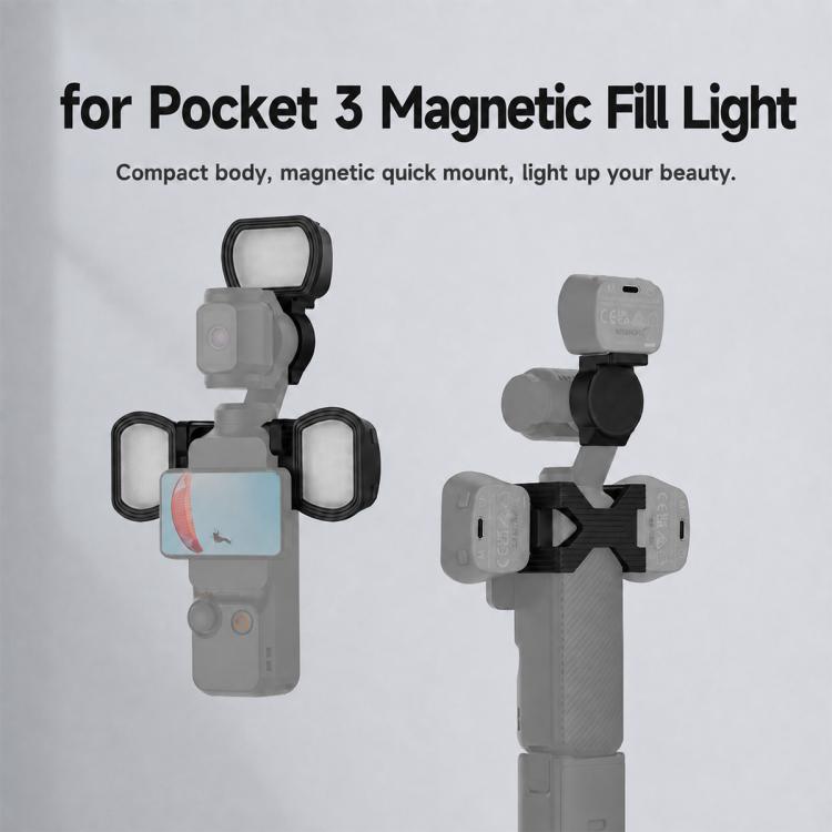 Supporto magnetico NEEWER per luce di riempimento per action camera DJI Osmo Pocket 3., Single Light with Mount, Dual Light with Mount, Triple Light with Mount, Fill Light Filter Kit, Dual Light Kit, Black Single Light with Mount                       ...