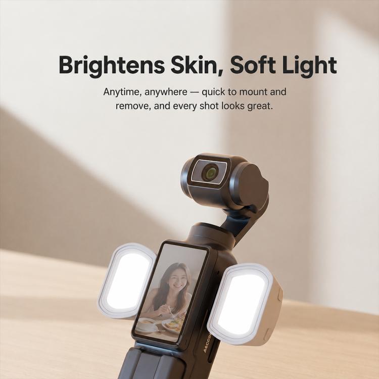 Supporto magnetico NEEWER per luce di riempimento per action camera DJI Osmo Pocket 3., Single Light with Mount, Dual Light with Mount, Triple Light with Mount, Fill Light Filter Kit, Dual Light Kit, Black Single Light with Mount                       ...