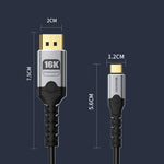 Cavo a spirale DOONJIEY da Type-C a DisplayPort 2.1 Ultra HD 16K 60Hz