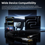 Cavo a spirale DOONJIEY da Type-C a DisplayPort 2.1 Ultra HD 16K 60Hz