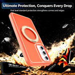 Custodia protettiva magnetica in silicone anti-caduta per telefono con supporto girevole a 360°, For Galaxy A18 5G / 4G, For Galaxy A57 5G, For Galaxy A37 / A36 / A56 5G, For Galaxy A27 5G, For Galaxy A17 / A16 / A26 5G