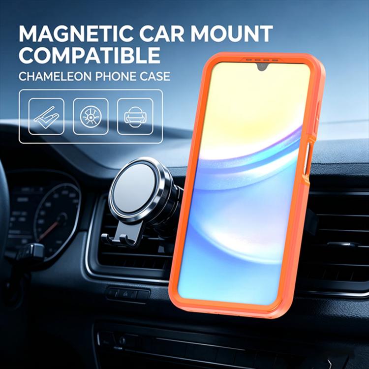Custodia protettiva magnetica in silicone anti-caduta per telefono con supporto girevole a 360°, For Galaxy A18 5G / 4G, For Galaxy A57 5G, For Galaxy A37 / A36 / A56 5G, For Galaxy A27 5G, For Galaxy A17 / A16 / A26 5G