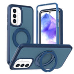 Custodia protettiva magnetica in silicone anti-caduta per telefono con supporto girevole a 360°, For Galaxy A18 5G / 4G, For Galaxy A57 5G, For Galaxy A37 / A36 / A56 5G, For Galaxy A27 5G, For Galaxy A17 / A16 / A26 5G