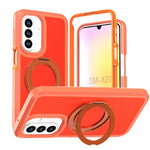 Custodia protettiva magnetica in silicone anti-caduta per telefono con supporto girevole a 360°, For Galaxy A18 5G / 4G, For Galaxy A57 5G, For Galaxy A37 / A36 / A56 5G, For Galaxy A27 5G, For Galaxy A17 / A16 / A26 5G