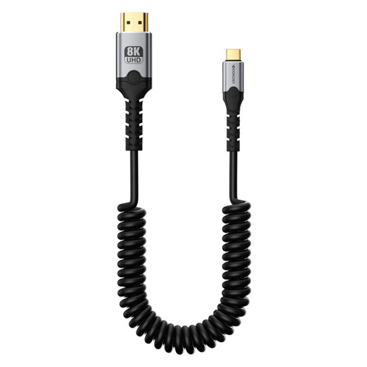 Cavo a spirale DOONJIEY da Type-C a HDTV UHD 8K 60Hz per mirroring audio e video., Type-C to HD 8K