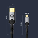 Cavo a spirale DOONJIEY da Type-C a HDTV UHD 8K 60Hz per mirroring audio e video., Type-C to HD 8K