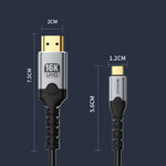 Cavo a spirale Type-C a HDMI UHD 16K 60Hz per mirroring audio e video
