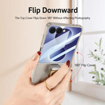 Custodia per telefono in PC ultra sottile con anello Z di GKK, For Galaxy Z Flip8 5G
