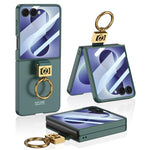 Custodia per telefono in PC ultra sottile con anello Z di GKK, For Galaxy Z Flip8 5G