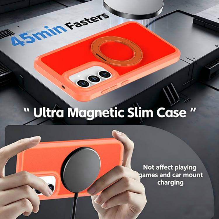 Custodia protettiva magnetica in silicone anti-caduta per telefono con supporto girevole a 360°, For Galaxy S26 / S25 FE 5G, For Galaxy S26+ 5G, For Galaxy S26 Ultra 5G, For Galaxy S26 5G, For Galaxy S25 Ultra 5G