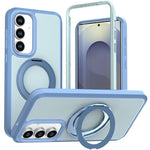 Custodia protettiva magnetica in silicone anti-caduta per telefono con supporto girevole a 360°, For Galaxy S26 / S25 FE 5G, For Galaxy S26+ 5G, For Galaxy S26 Ultra 5G, For Galaxy S26 5G, For Galaxy S25 Ultra 5G