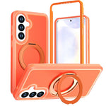 Custodia protettiva magnetica in silicone anti-caduta per telefono con supporto girevole a 360°, For Galaxy S26 / S25 FE 5G, For Galaxy S26+ 5G, For Galaxy S26 Ultra 5G, For Galaxy S26 5G, For Galaxy S25 Ultra 5G