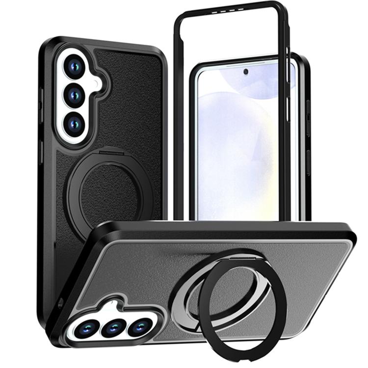 Custodia protettiva magnetica in silicone anti-caduta per telefono con supporto girevole a 360°, For Galaxy S26 / S25 FE 5G, For Galaxy S26+ 5G, For Galaxy S26 Ultra 5G, For Galaxy S26 5G, For Galaxy S25 Ultra 5G