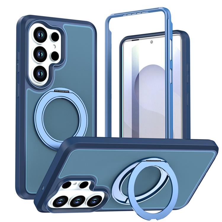 Custodia protettiva magnetica in silicone anti-caduta per telefono con supporto girevole a 360°, For Galaxy S26 / S25 FE 5G, For Galaxy S26+ 5G, For Galaxy S26 Ultra 5G, For Galaxy S26 5G, For Galaxy S25 Ultra 5G