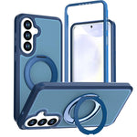 Custodia protettiva magnetica in silicone anti-caduta per telefono con supporto girevole a 360°, For Galaxy S26 / S25 FE 5G, For Galaxy S26+ 5G, For Galaxy S26 Ultra 5G, For Galaxy S26 5G, For Galaxy S25 Ultra 5G