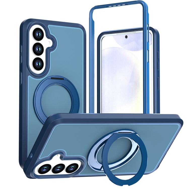 Custodia protettiva magnetica in silicone anti-caduta per telefono con supporto girevole a 360°, For Galaxy S26 / S25 FE 5G, For Galaxy S26+ 5G, For Galaxy S26 Ultra 5G, For Galaxy S26 5G, For Galaxy S25 Ultra 5G