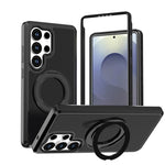 Custodia protettiva magnetica in silicone anti-caduta per telefono con supporto girevole a 360°, For Galaxy S26 / S25 FE 5G, For Galaxy S26+ 5G, For Galaxy S26 Ultra 5G, For Galaxy S26 5G, For Galaxy S25 Ultra 5G