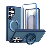 Custodia protettiva magnetica in silicone anti-caduta per telefono con supporto girevole a 360°, For Galaxy S26 / S25 FE 5G, For Galaxy S26+ 5G, For Galaxy S26 Ultra 5G, For Galaxy S26 5G, For Galaxy S25 Ultra 5G