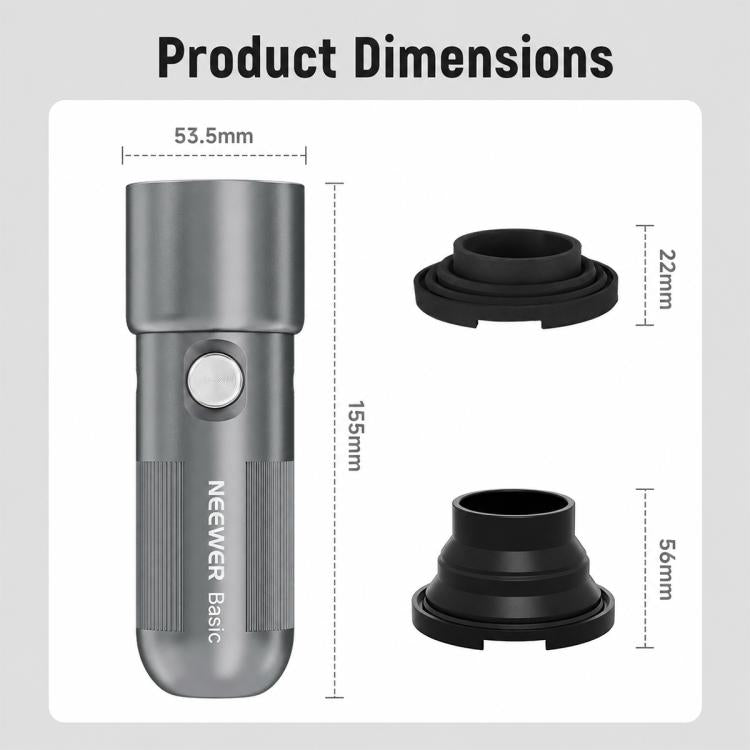 NEEWER BASICS FL10 Torcia fotografica portatile da 10W, Kit with 20 Filters & Snoot & Bag, FL10 Light Kit with Tripod