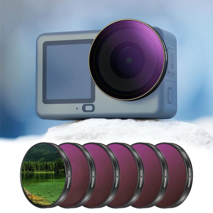 Filtro per obiettivo fotocamera NEEWER per DJI Osmo Action 6 / 5 Pro / 4, 6 in 1 CPL ND External, 4 in 1 ND8-64PL, 4 in 1 CPL ND8-32 Threaded, 6 in 1 CPL ND Threaded
