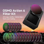 Filtro per obiettivo fotocamera NEEWER per DJI Osmo Action 6 / 5 Pro / 4, 6 in 1 CPL ND External, 4 in 1 ND8-64PL, 4 in 1 CPL ND8-32 Threaded, 6 in 1 CPL ND Threaded