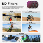 Filtro per obiettivo fotocamera NEEWER per DJI Osmo Action 6 / 5 Pro / 4, 6 in 1 CPL ND External, 4 in 1 ND8-64PL, 4 in 1 CPL ND8-32 Threaded, 6 in 1 CPL ND Threaded