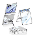 Custodia magnetica integrata GKK per telefono Triumph Phantom con supporto, For Galaxy Z Flip8 5G