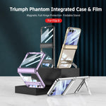 Custodia magnetica integrata GKK per telefono Triumph Phantom con supporto, For Galaxy Z Flip8 5G