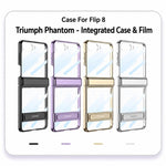 Custodia magnetica integrata GKK per telefono Triumph Phantom con supporto, For Galaxy Z Flip8 5G