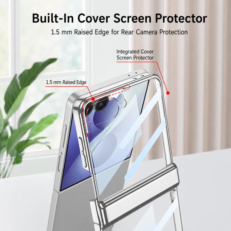 Custodia magnetica integrata GKK per telefono Triumph Phantom con supporto, For Galaxy Z Flip8 5G