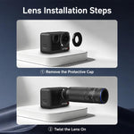 Teleconvertitore per lente d'ingrandimento NEEWER LS-88, For DJI Action 5 Pro / 4 / nano