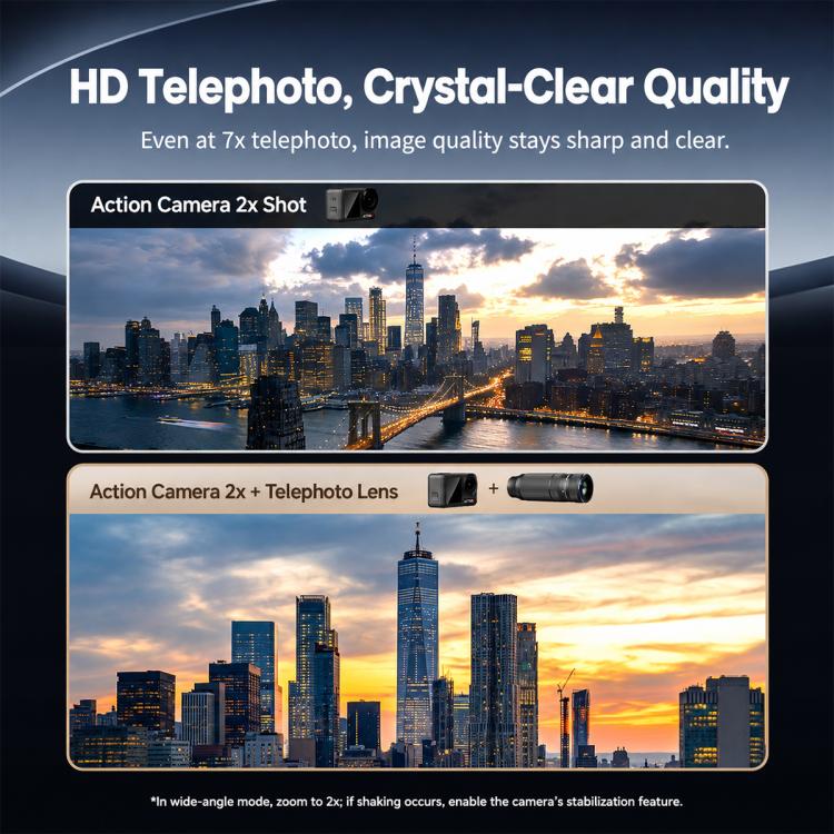 Teleconvertitore per lente d'ingrandimento NEEWER LS-88, For DJI Action 5 Pro / 4 / nano
