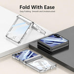 GKK Integrated Folding Transparent Magnetic Phone Case, For Galaxy Z Flip8 5G