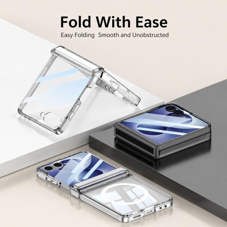 GKK Integrated Folding Transparent Magnetic Phone Case, For Galaxy Z Flip8 5G