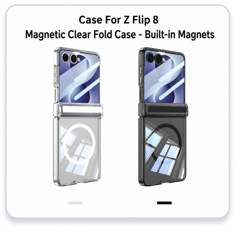 GKK Integrated Folding Transparent Magnetic Phone Case, For Galaxy Z Flip8 5G