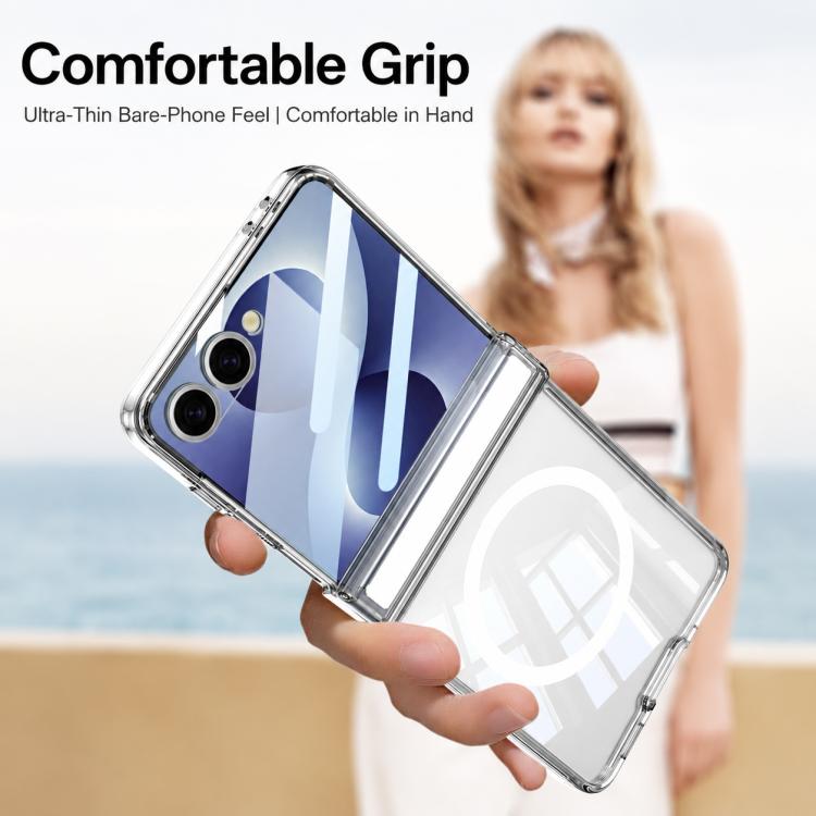 GKK Integrated Folding Transparent Magnetic Phone Case, For Galaxy Z Flip8 5G