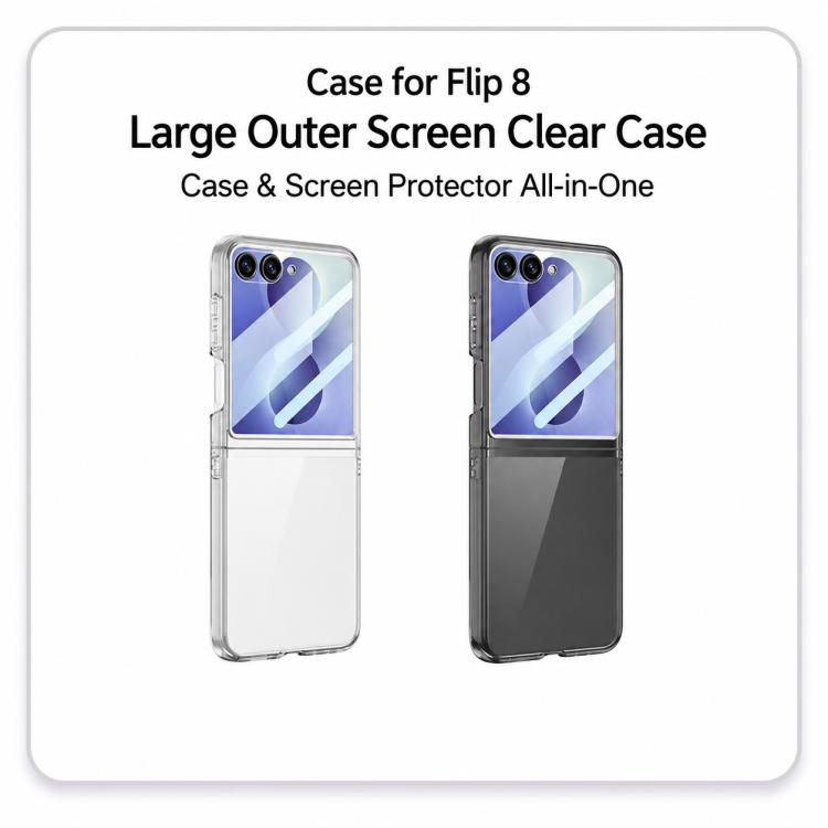 Custodia per PC/telefono GKK con ampia finestra integrata, For Galaxy Z Flip8 5G