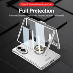 Custodia per telefono GKK integrata ultra sottile in PC con copertura completa e anello di supporto, For Galaxy Z Fold8 5G