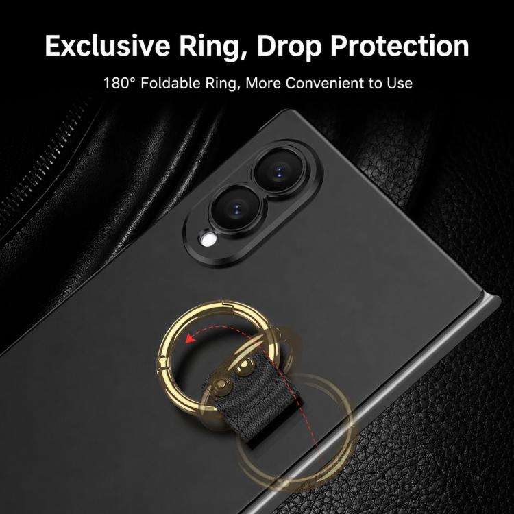 Custodia per telefono GKK integrata ultra sottile in PC con copertura completa e anello di supporto, For Galaxy Z Fold8 5G
