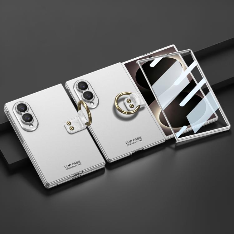 Custodia per telefono GKK integrata ultra sottile in PC con copertura completa e anello di supporto, For Galaxy Z Fold8 5G