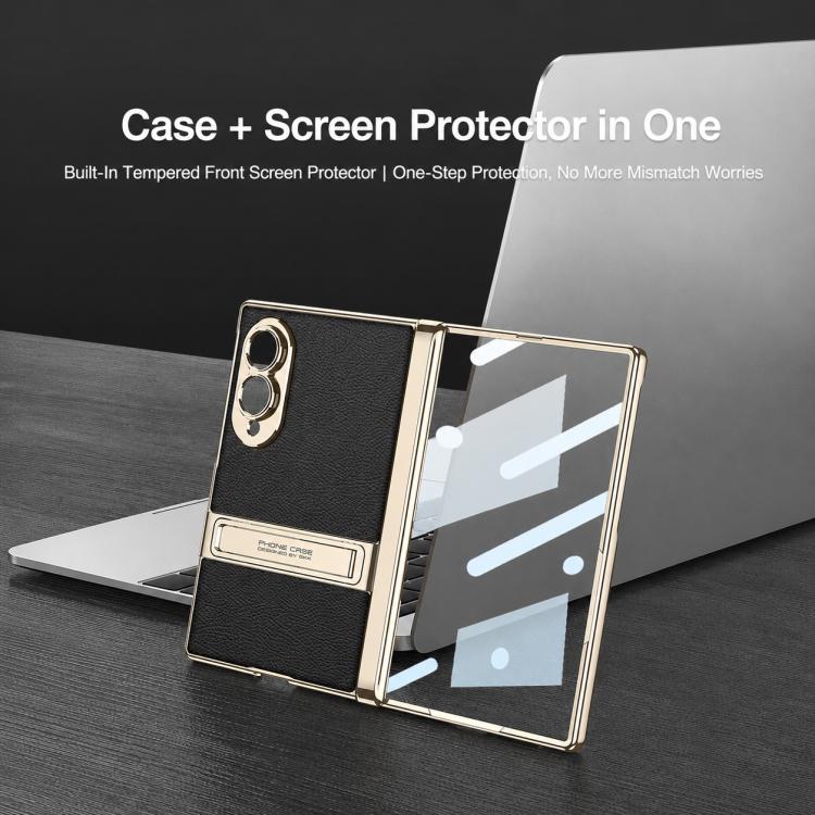 Custodia magnetica in pelle GKK integrata per telefono Triumph Phantom con supporto, For Galaxy Z Fold8 5G