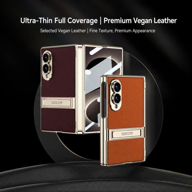 Custodia magnetica in pelle GKK integrata per telefono Triumph Phantom con supporto, For Galaxy Z Fold8 5G