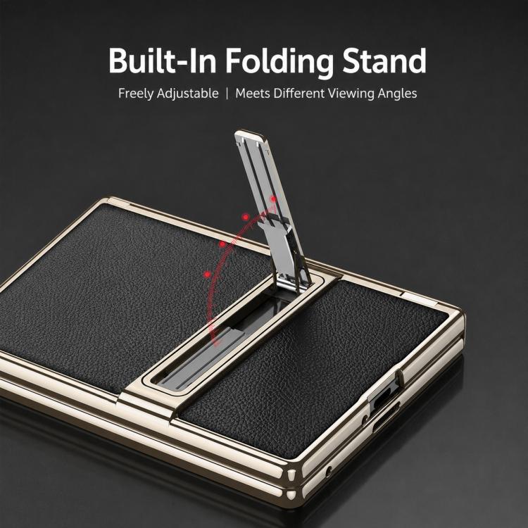 Custodia magnetica in pelle GKK integrata per telefono Triumph Phantom con supporto, For Galaxy Z Fold8 5G