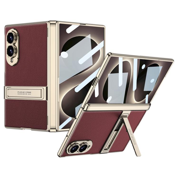 Custodia magnetica in pelle GKK integrata per telefono Triumph Phantom con supporto, For Galaxy Z Fold8 5G