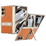 Custodia magnetica in pelle GKK integrata per telefono Triumph Phantom con supporto, For Galaxy Z Fold8 5G