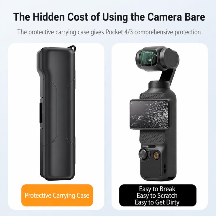 NEEWER Copertura protettiva integrale per gimbal con scomparti portaoggetti, For DJI Osmo Pocket 4 / 3