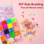 2500 pezzi/scatola, 40 griglie di elastici arcobaleno, kit fai da te per la creazione di braccialetti., 2500 PCS/Box 40-grid