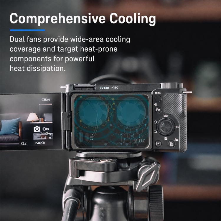 Ventola di raffreddamento per fotocamera compatibile con Sony A7M4 / ZVE1 / A6700 / A7C2, ZV-E10 / ZV1 / A7C / FX3, Canon 70D / R6 / R6 Mark II / R7, Fuji X-T4 / X-S10